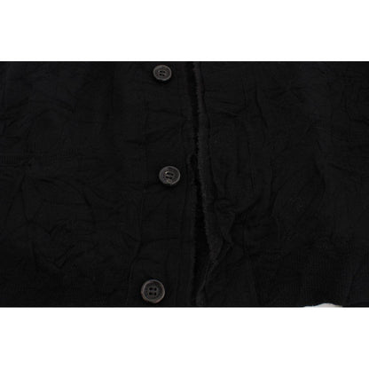 Costume National Black Fine Wool Button Cardigan