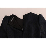 Dolce & Gabbana Black Blue Flare Mini Dress Dresses