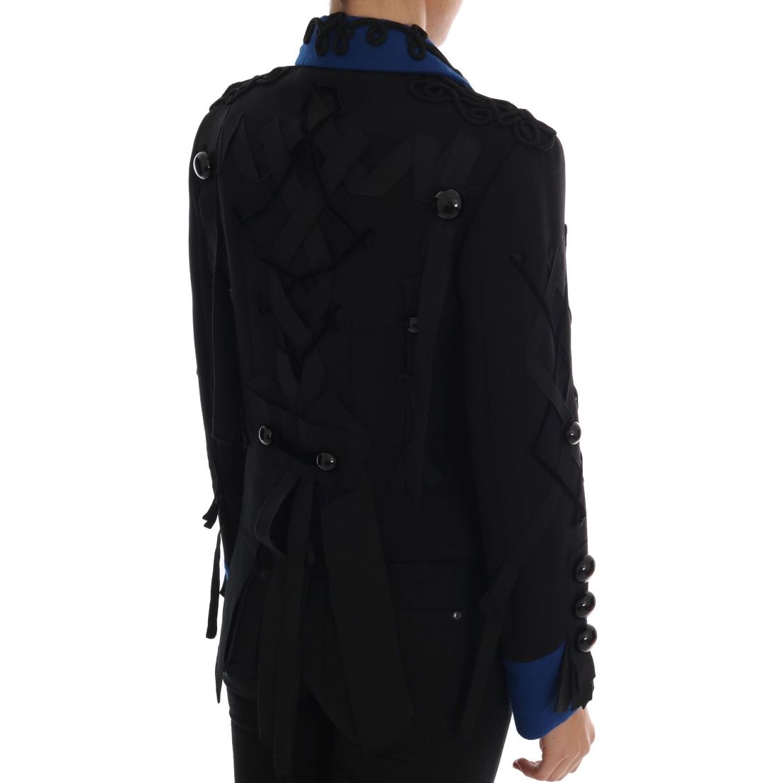 Dolce & Gabbana Black Wool Trench Jacket
