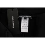 Dolce & Gabbana Chic Black Capri Pants with Pink Side Stripes Jeans & Pants Dolce & Gabbana Black