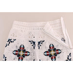 Dolce & Gabbana Mulicolor Majolica Cutout Capri Pants