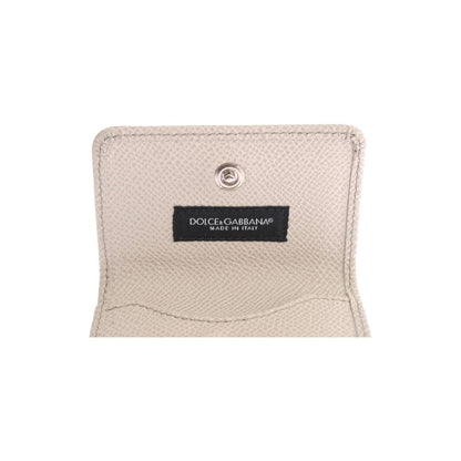 Dolce & Gabbana White Dauphine Leather Case Wallet Wallet