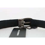 Dolce & Gabbana Black Cotton Royal Bee Embroidery Belt Belt