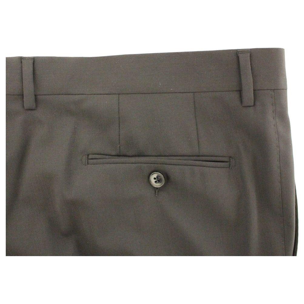 Dolce & Gabbana Black Wool Stretch Pleated Pants Jeans & Pants