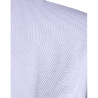 Versace White Viscose Collared Men Polo Short Sleeves T-shirt