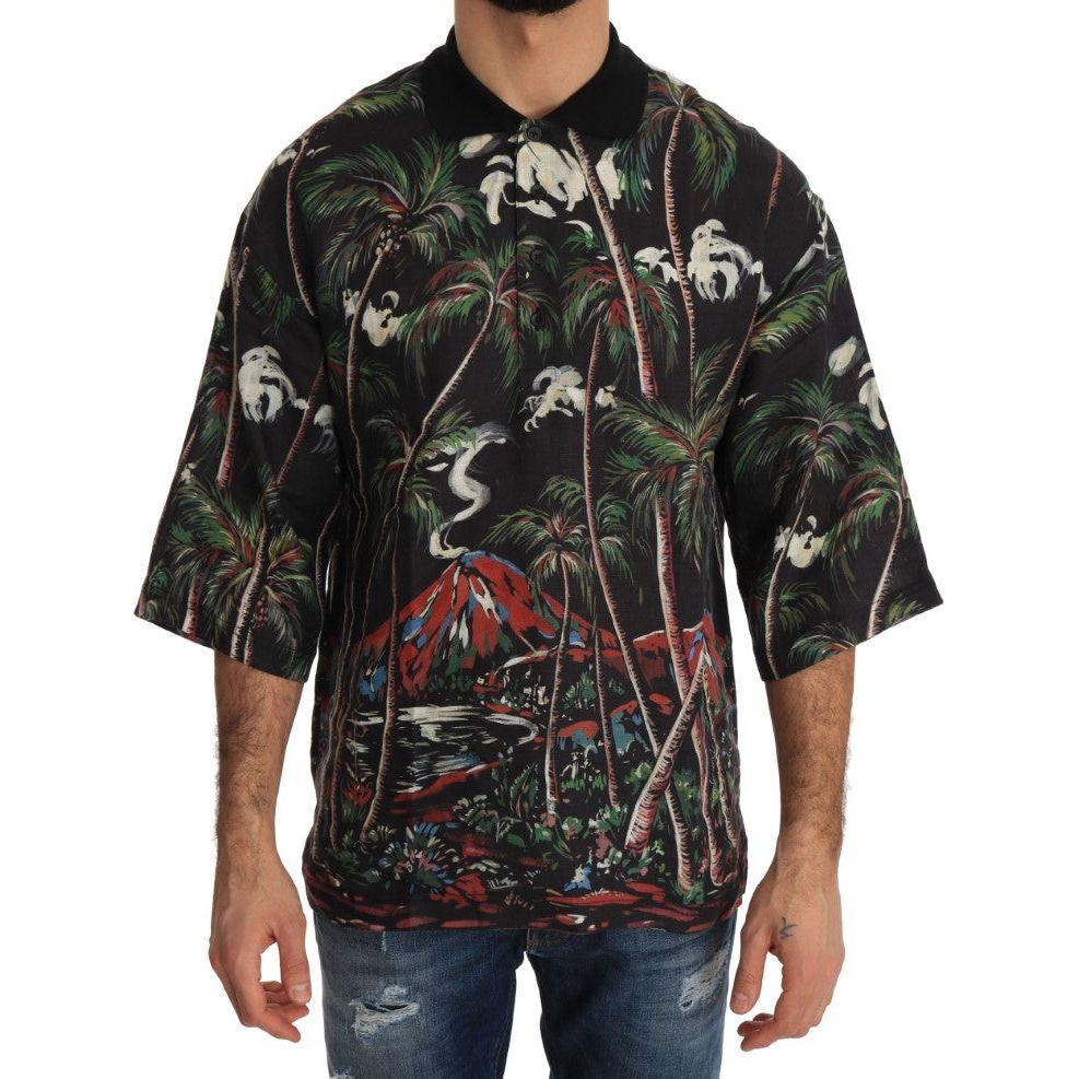 تي شيرت بولو بشعار بركان صقلية من دولتشي آند غابانا