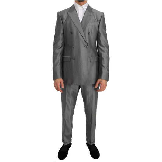 Dolce & Gabbana Black Stretch Crystal Bee Slim Fit Suit JKT1239-1