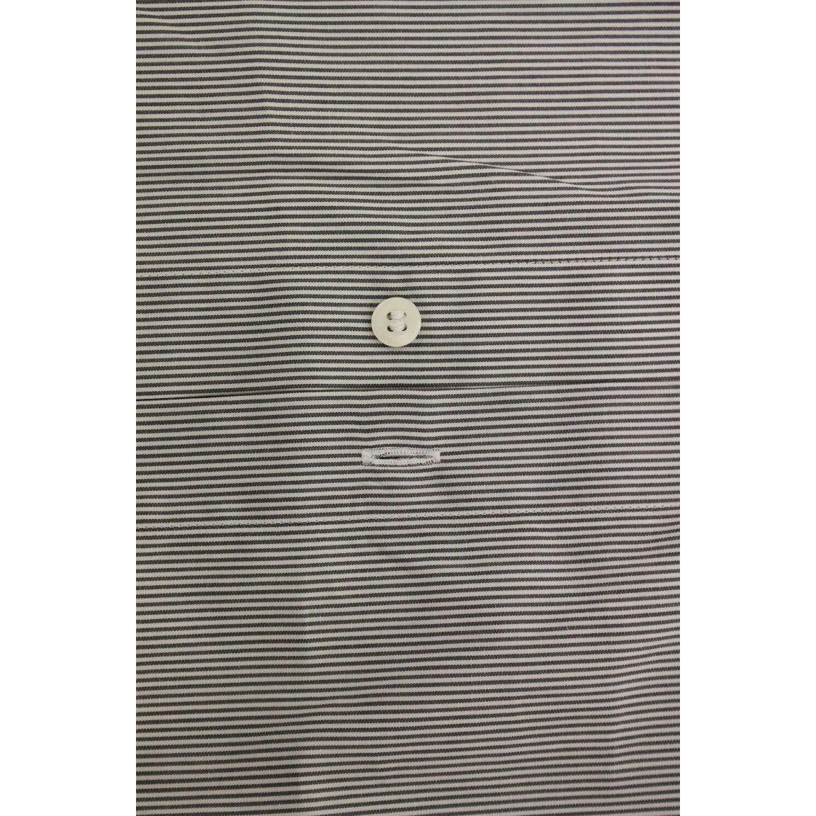 قميص كاجوال من القطن مخطط باللون الرمادي من GF Ferre Chic