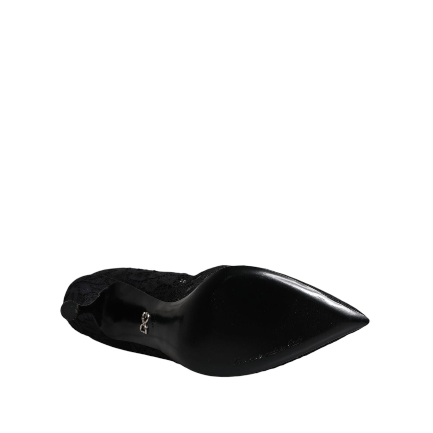 Dolce & Gabbana Black Lace Crystals Mary Jane Pumps Shoes