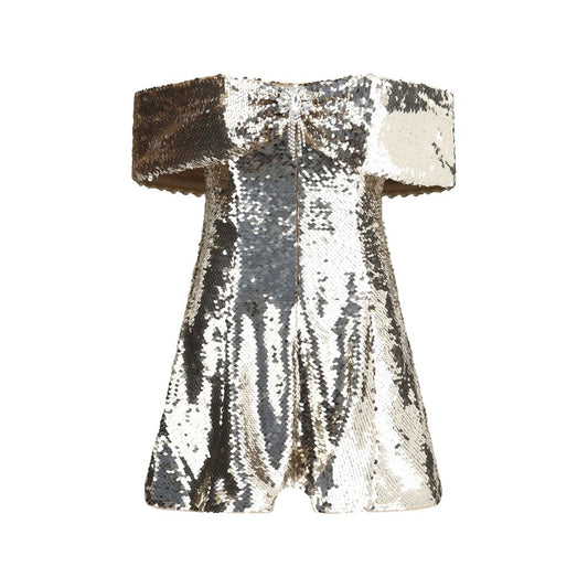 Self-Portrait Gold Polyester Cocktail Dress