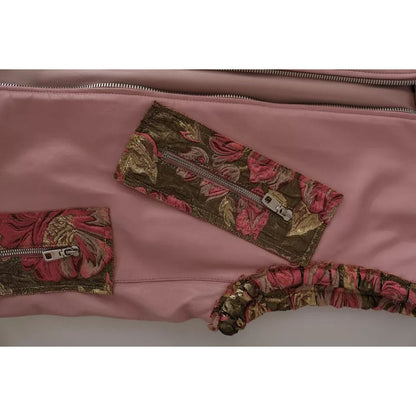 Dolce & Gabbana Pink Leather Sleeveless Vest Jacket Blouse