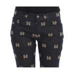 Dolce & Gabbana Blue Key Embroidered Slim Fit KATE Jeans