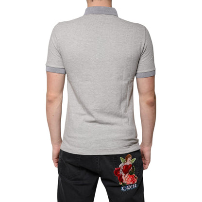 Dolce & Gabbana Gray Collared Short Sleeves Men Polo T-shirt