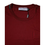 Dolce & Gabbana Maroon Logo Crew Neck Short Sleeves T-shirt