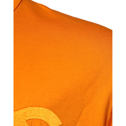 Dolce & Gabbana Orange Logo Cotton Crew Neck T-shirt