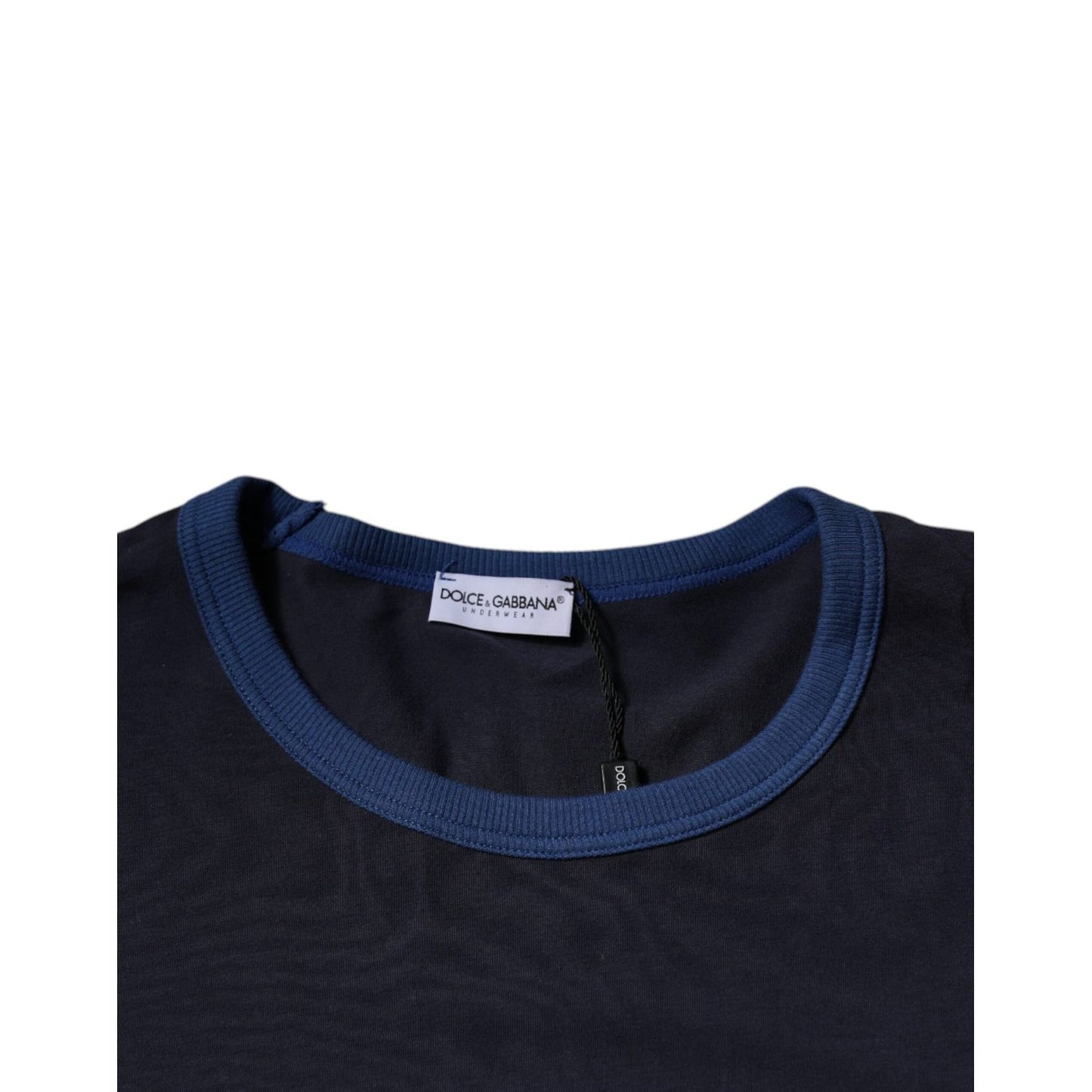 Dolce & Gabbana Blue Cotton Stretch Crewneck Underwear T-shirt
