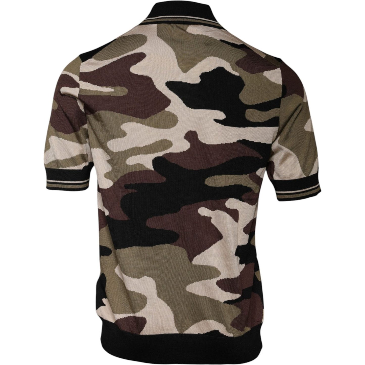 Dolce & Gabbana Multicolor Camouflage Collared Polo T-shirt