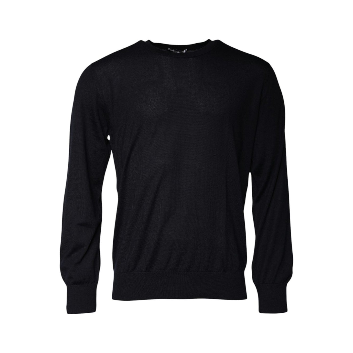 Dolce & Gabbana Blue Cashmere Crew Neck Pullover Sweater