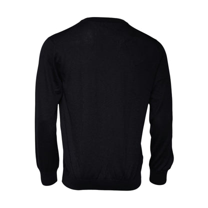 Dolce & Gabbana Blue Cashmere Crew Neck Pullover Sweater
