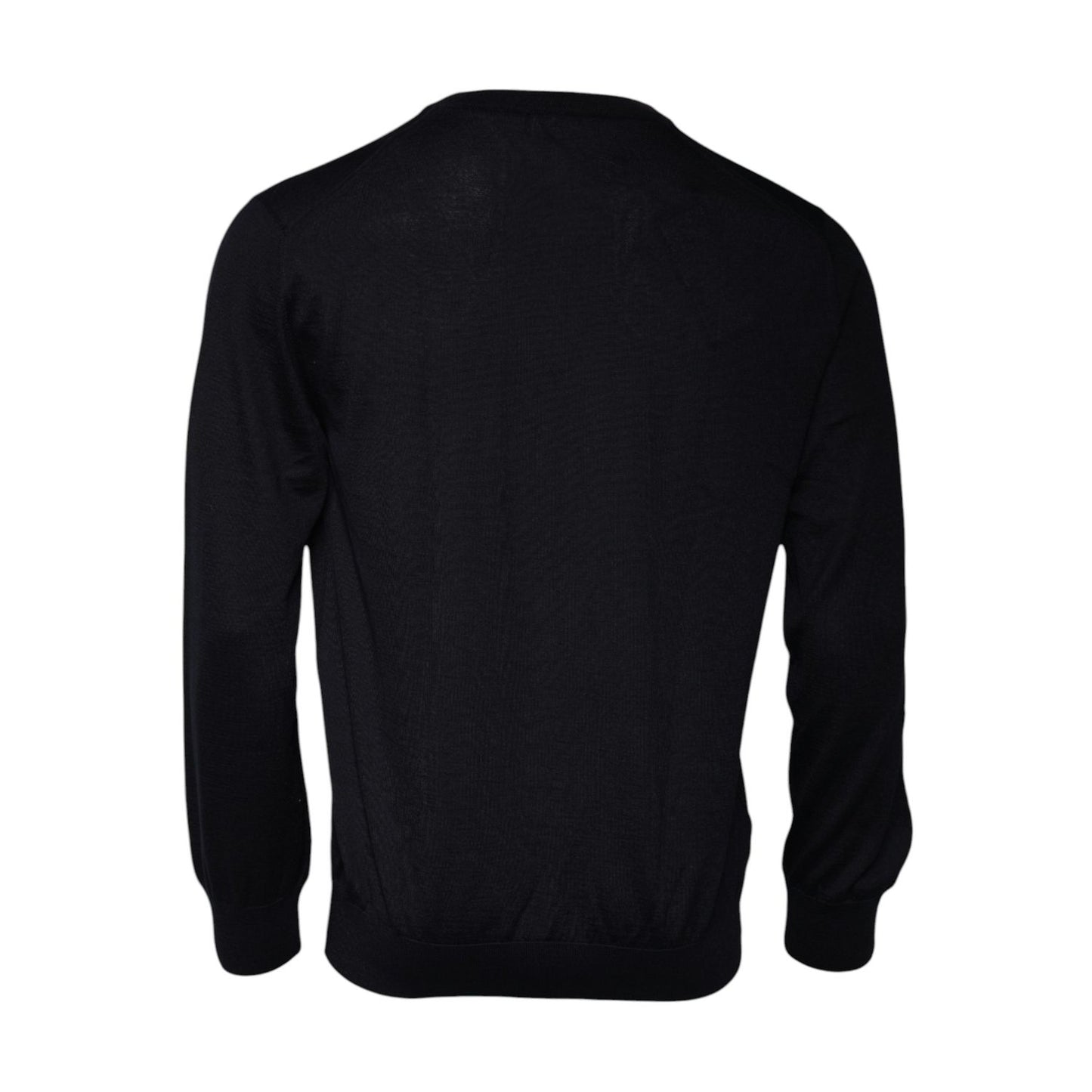 Dolce & Gabbana Blue Cashmere Crew Neck Pullover Sweater