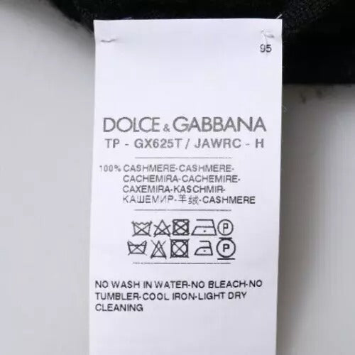 Dolce & Gabbana Black Cashmere Turtleneck Pullover Sweater TSH87786-48