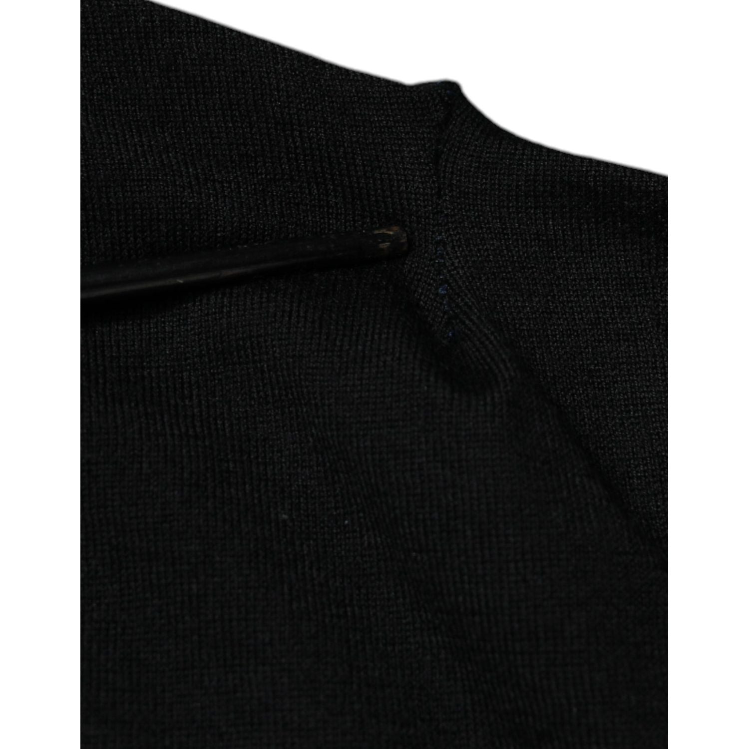 Dolce & Gabbana Black Cashmere V-neck Pullover Sweater