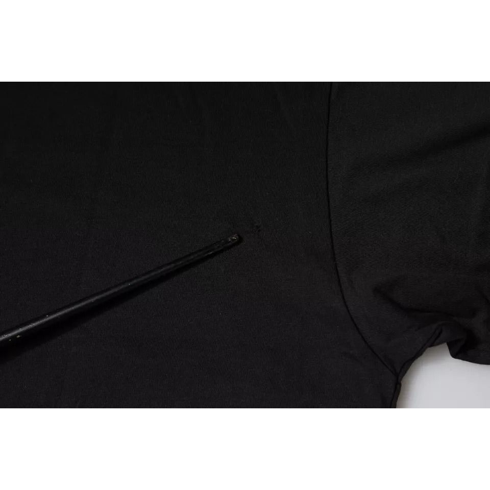 Dolce & Gabbana Black Logo Print Cotton Short Sleeves T-shirt