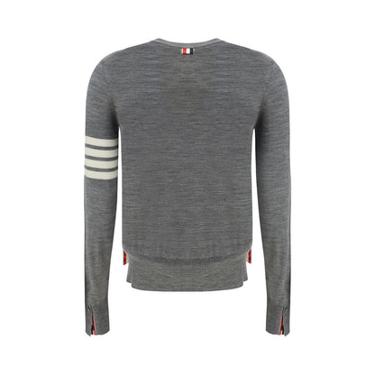 Thom Browne Gray Fleece Wool Sweatshirt