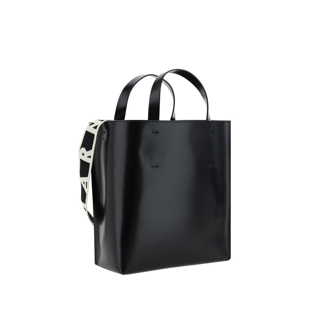 Marni Black Calf Leather Bos Taurus Handbag