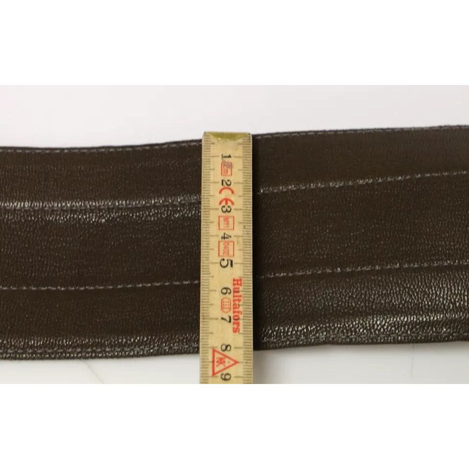 Dolce & Gabbana Brown D&G Leather Linnen Logo Belt BHD10841-70