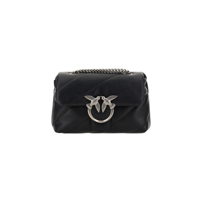 PINKO Black Calf Leather Bos Taurus Shoulder Bag PINKO