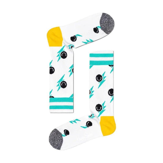 Happy Socks White Cotton Sock