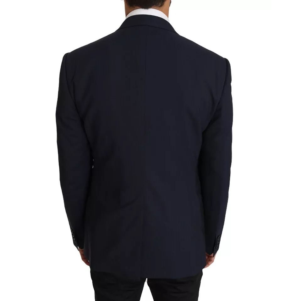 Dolce & Gabbana Blue Wool MARTINI Blazer Vest 2 Piece