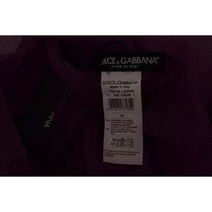 Dolce & Gabbana Purple Solid Cashmere Silk Shawl Wrap Scarf