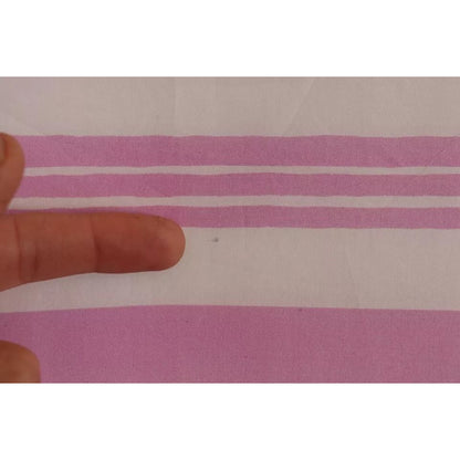 Dolce & Gabbana Pink White Striped Cotton Wrap Shawl Scarf
