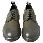 Dolce & Gabbana Green Leather Rubber Sole Dress Shoes