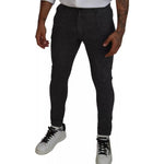 Dolce & Gabbana Gray Chevron Viscose Skinny Pants PAN74804-48