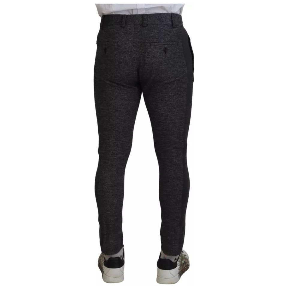 Dolce & Gabbana Gray Chevron Viscose Skinny Pants PAN74804-48