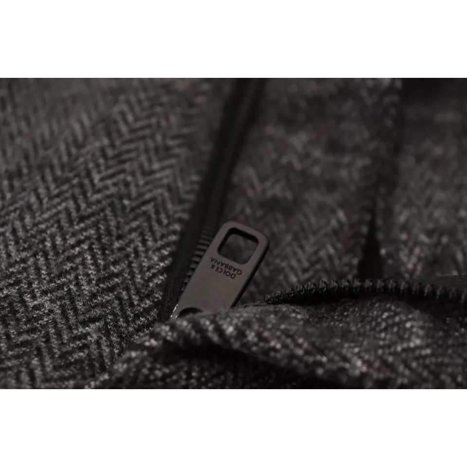 Dolce & Gabbana Gray Chevron Viscose Skinny Pants PAN74804-48