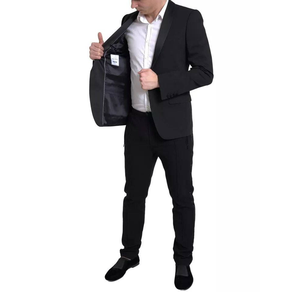 Dolce & Gabbana Black Wool Single Breasted MARTINI Blazerclothing