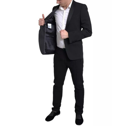Dolce & Gabbana Black Wool Single Breasted MARTINI Blazerclothing