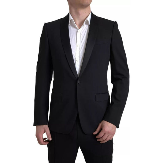 Dolce & Gabbana Black Wool Single Breasted MARTINI Blazerclothing JKT3689-48