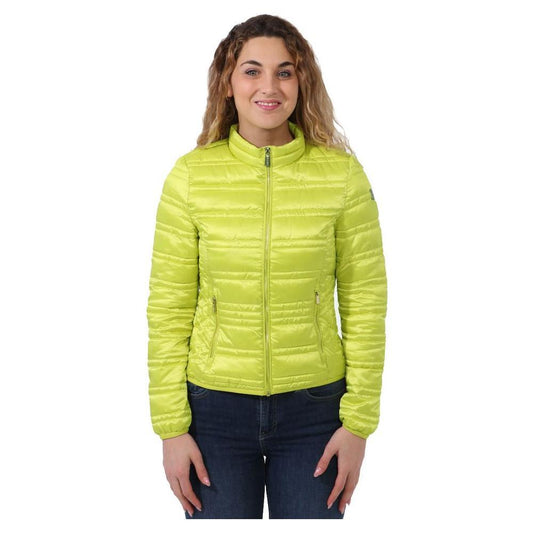 Yes Zee Green Polyester Women's Jacket YE-14600-L