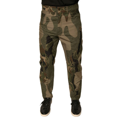 Dolce & Gabbana Multicolor Camouflage Cotton Pants