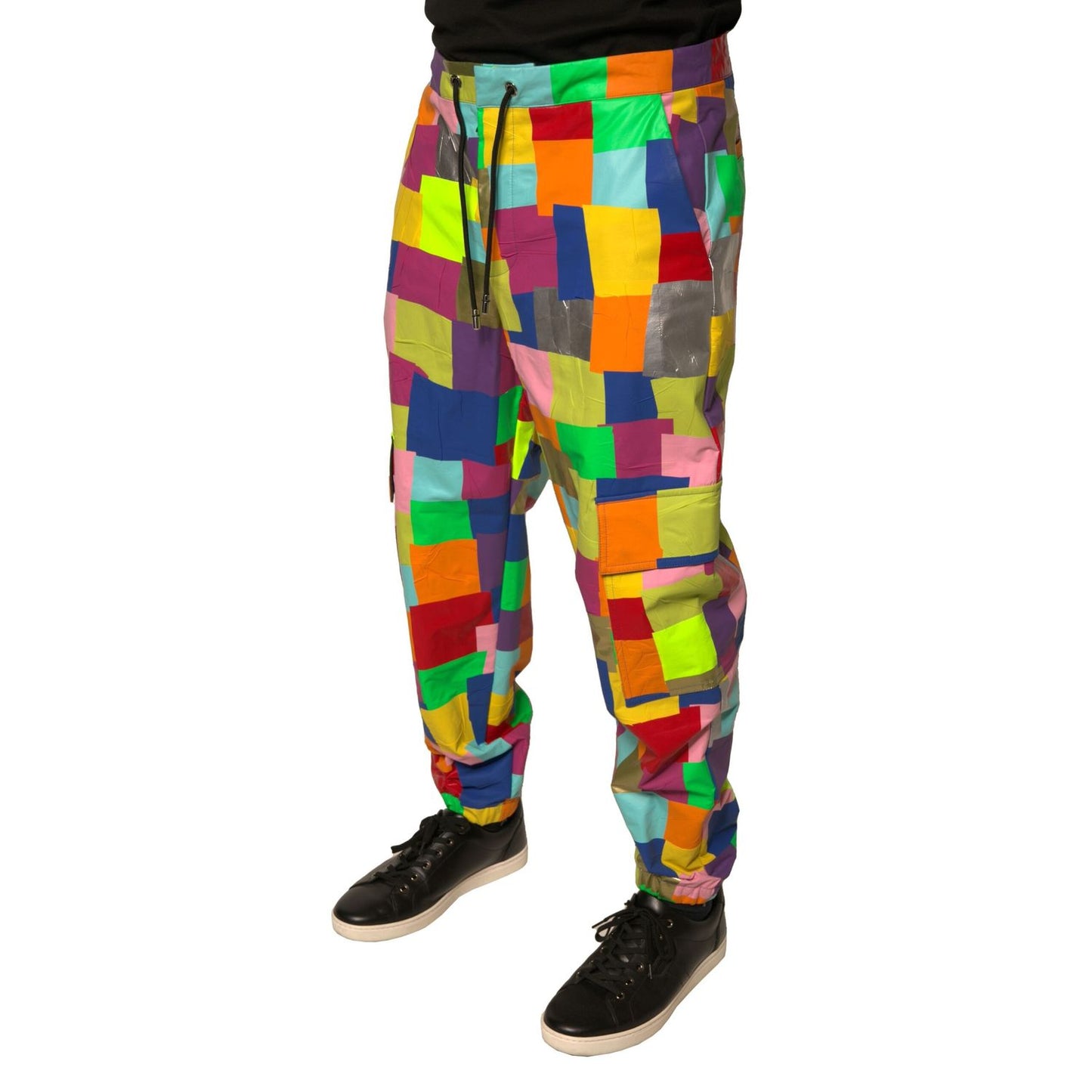 Dolce & Gabbana Multicolor Cotton Patchwork Men Cargo Pants