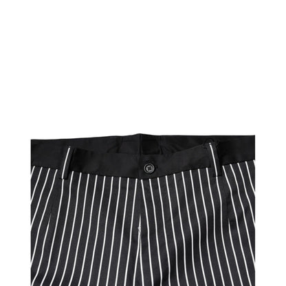 Dolce & Gabbana Black Stripes Skinny Dress Pants