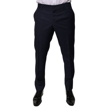 Dolce & Gabbana Dark Blue Cotton Men Dress Pants