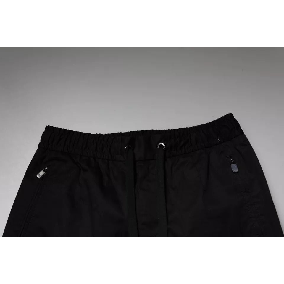Dolce & Gabbana Black Cotton Stretch Skinny Sweatpants Pants