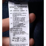 Dolce & Gabbana Dark Blue Cotton Logo Skinny Denim Jeans