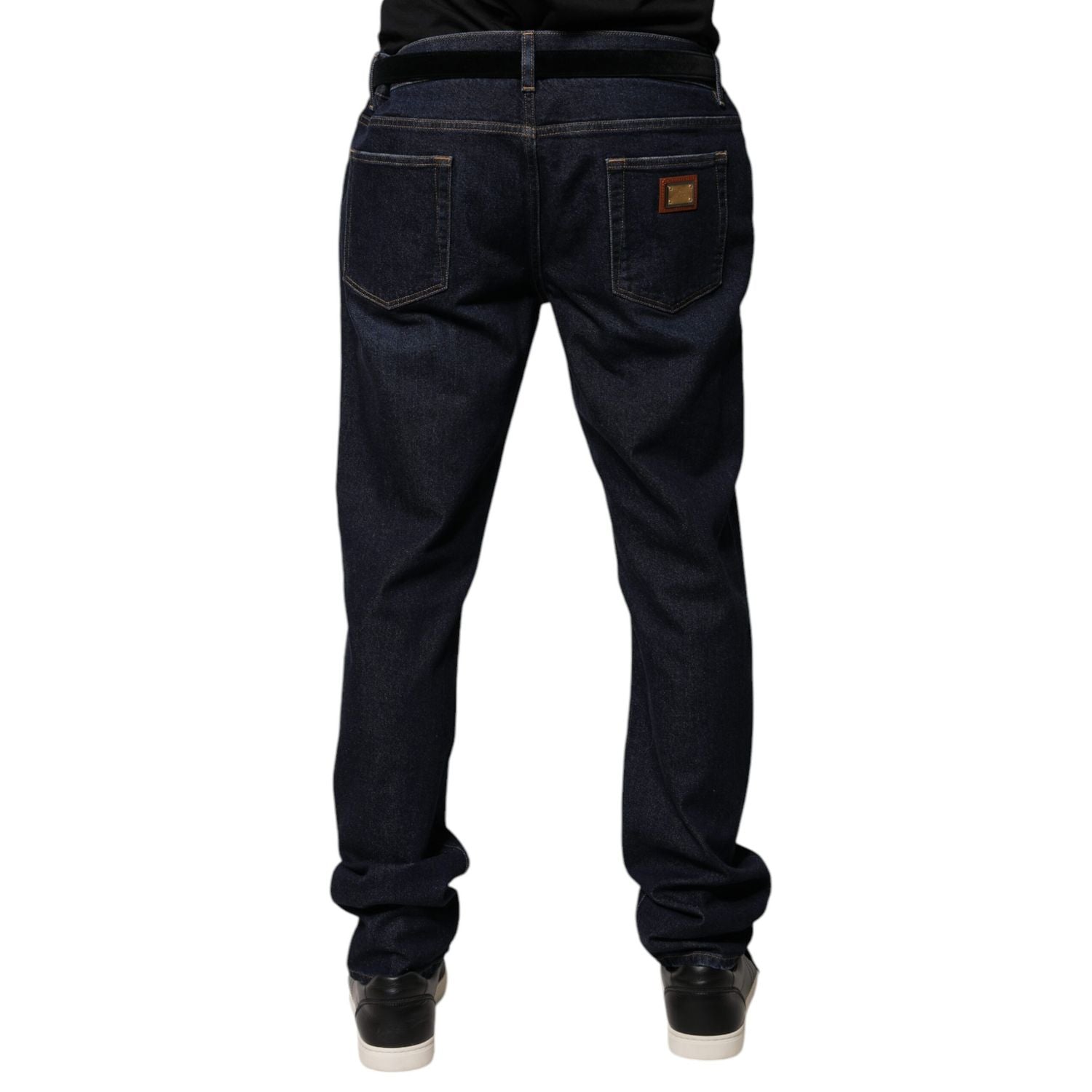 Dolce & Gabbana Dark Blue Cotton Skinny Denim Jeans